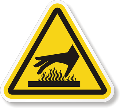 Etichetă Siguranță „Zonă Fierbinte” - Protecție Muncă și Prevenire Accidente