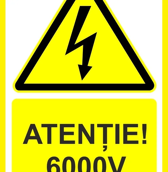 Placuta atentie 6000v