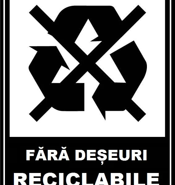 Placuta fara deseuri reciclabile