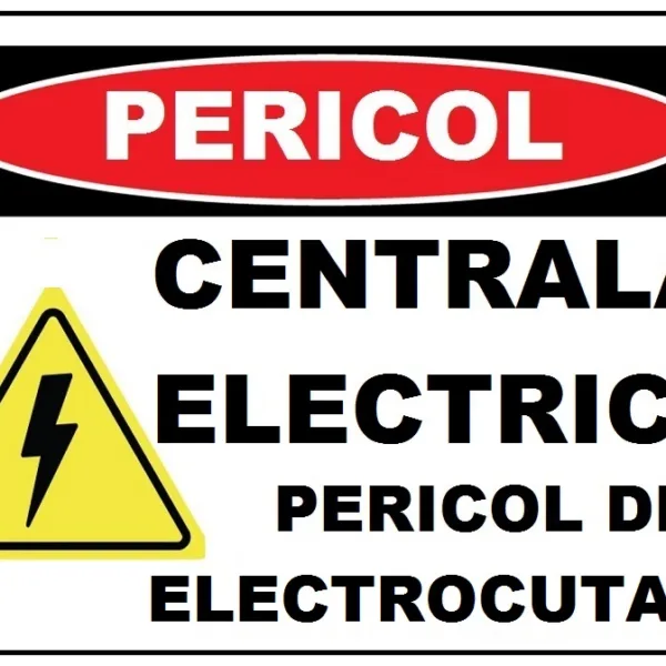 Placuta pentru centrala electrica pericol de electrocutare