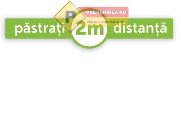 Bandă adezivă de semnalizare „PĂSTRAȚI DISTANȚA” - Text Personalizat