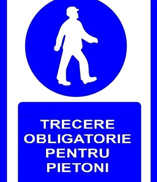 Placuta pentru trecere obligatorie pentru pietoni