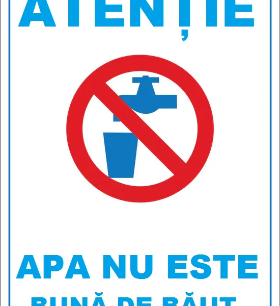 Placuta reflectorizanta pentru apa potabila