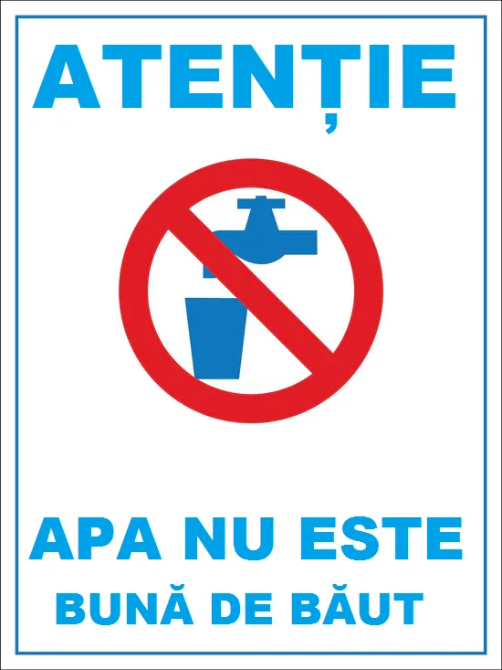Placuta reflectorizanta pentru apa potabila