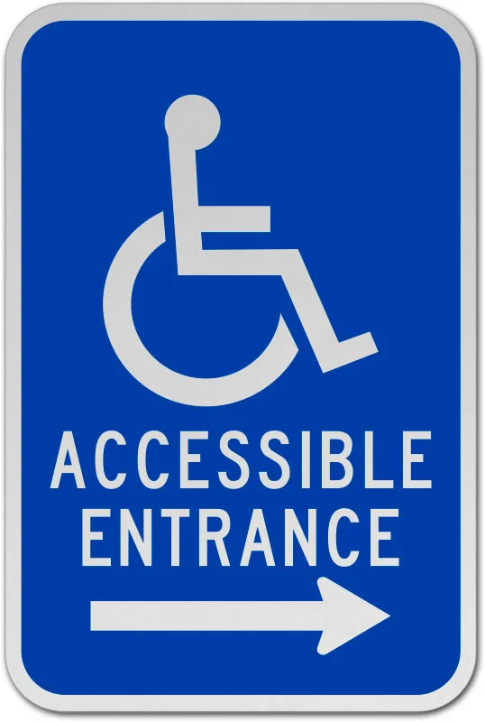 Placă Acces Persoane cu Handicap - Soluție Profesională pentru Clădiri