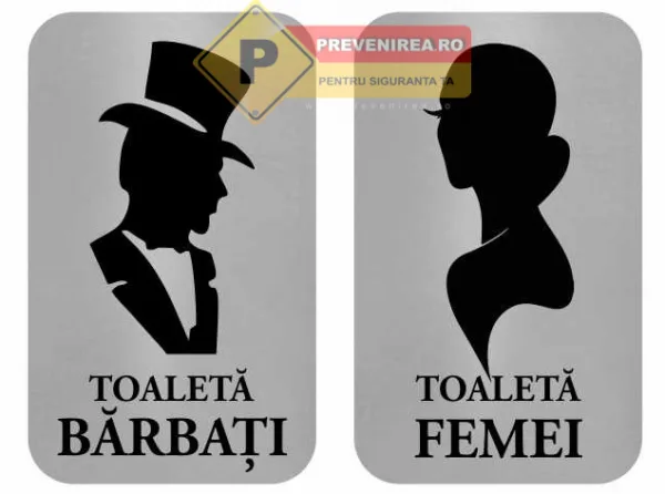 Semne din aluminiu  toaleta femeie barbat