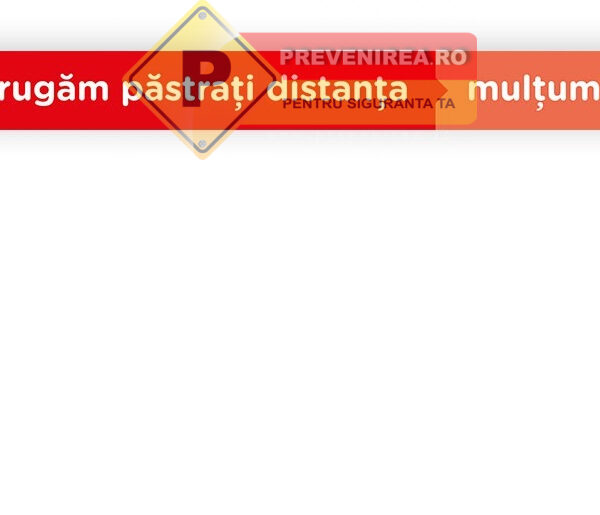 Bandă de delimitare personalizată - Mesaj clar: Păstrați distanța
