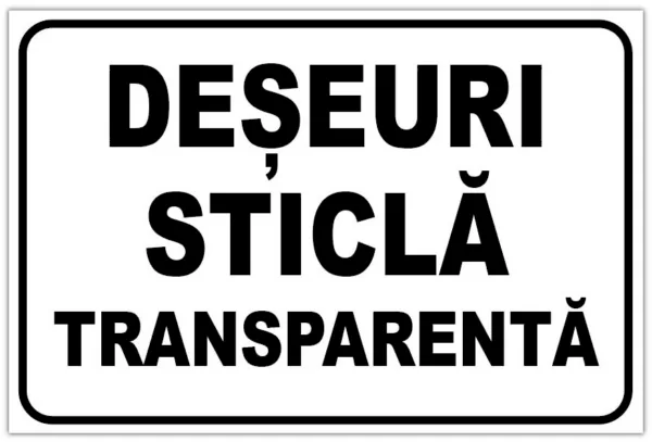 Indicator pentru deseuri sticla transparenta