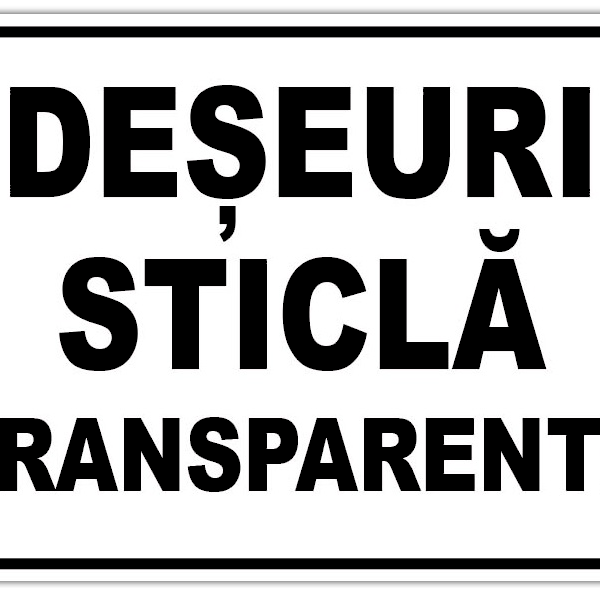 Indicator pentru deseuri sticla transparenta