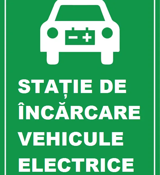 Placuta reflectorizanta pentru statie de incarcare vehicule electrice