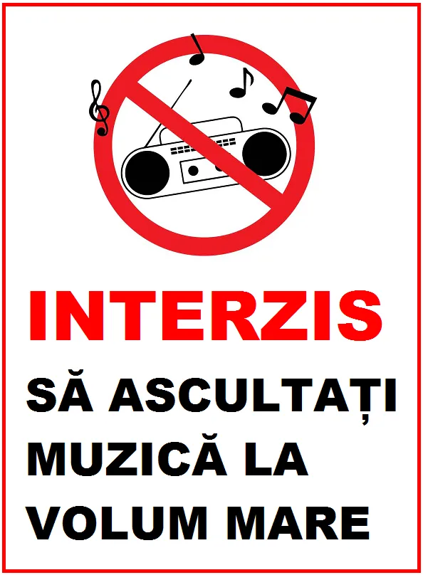 Placuta interzis sa ascultati muzica la volum mare