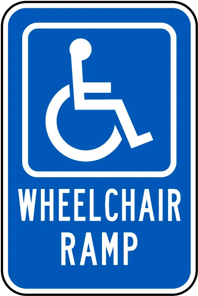 Wheelchair Ramp Sign