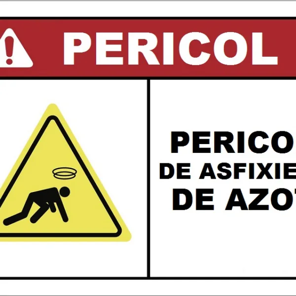 Placuta pericol de asfixiere de azot