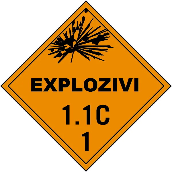 Placuta pentru explozivi clasa 1.1 C