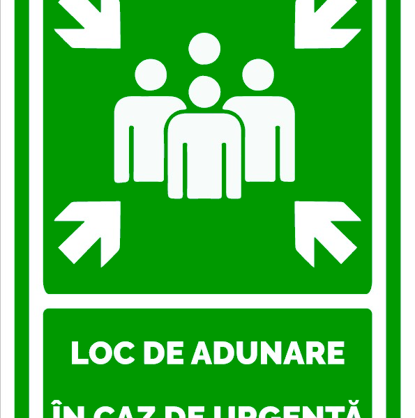 Semn de loc de adunare in caz de urgenta