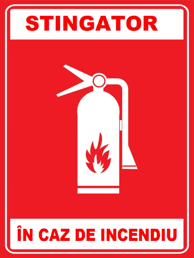 Placuta pentru stingator in caz de incendiu