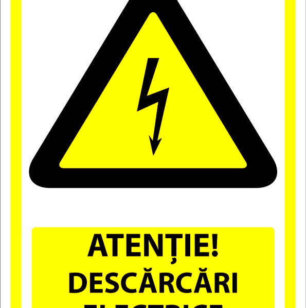 Indicator „Atenție - Descărcări Electrice” | Semnalizare Electrică de Siguranță