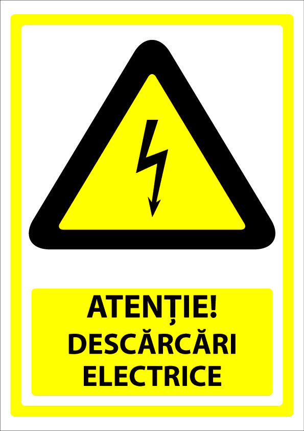 Indicator „Atenție - Descărcări Electrice” | Semnalizare Electrică de Siguranță