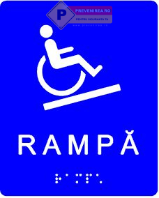 Plăcuțe tactile pentru nevăzători pe scări și rampe