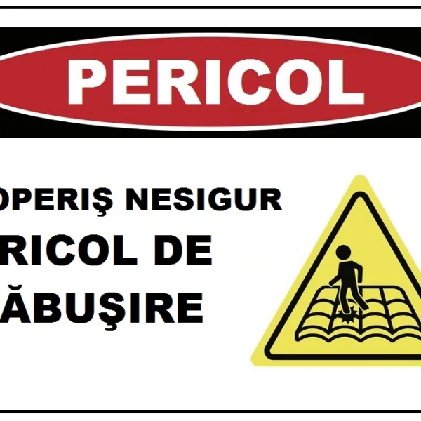 Placuta acoperis nesigur pericol de prabusire