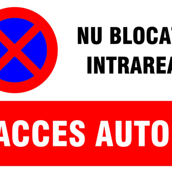 Semn de parcare nu blocati intrarea acces auto