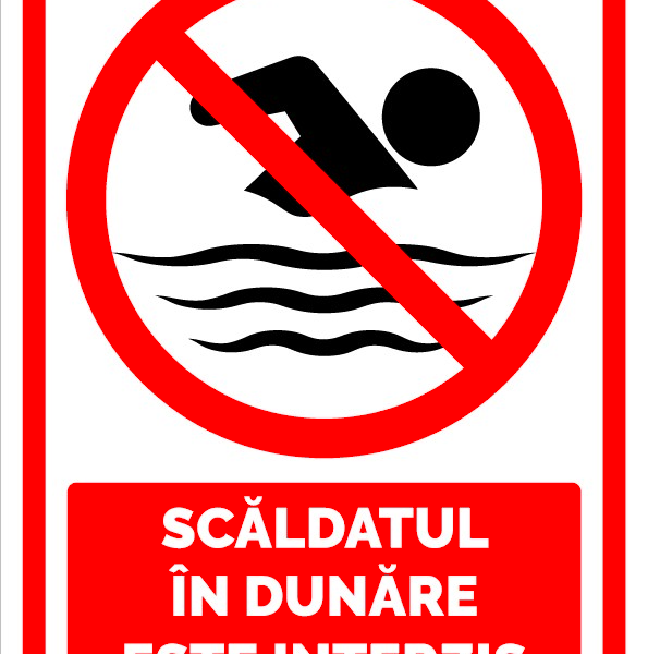 Indicator pentru scaldatul in dunare este interzis