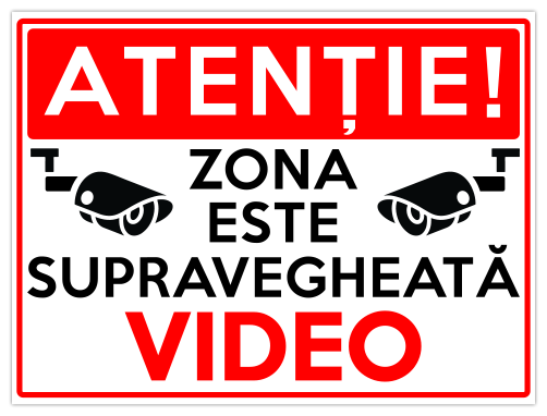 Zona este supravegheata video