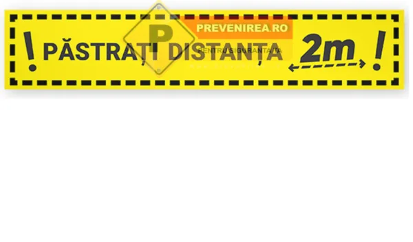 Bandă pentru podea 2 metri - Marchează distanța și organizează spațiul eficient
