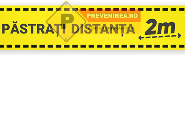 Bandă pentru podea 2 metri - Marchează distanța și organizează spațiul eficient