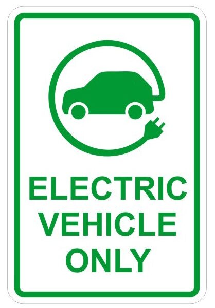 Semn Stații Încărcare Vehicule Electrice EV - Asigură-ți Locul de Parcare Electric