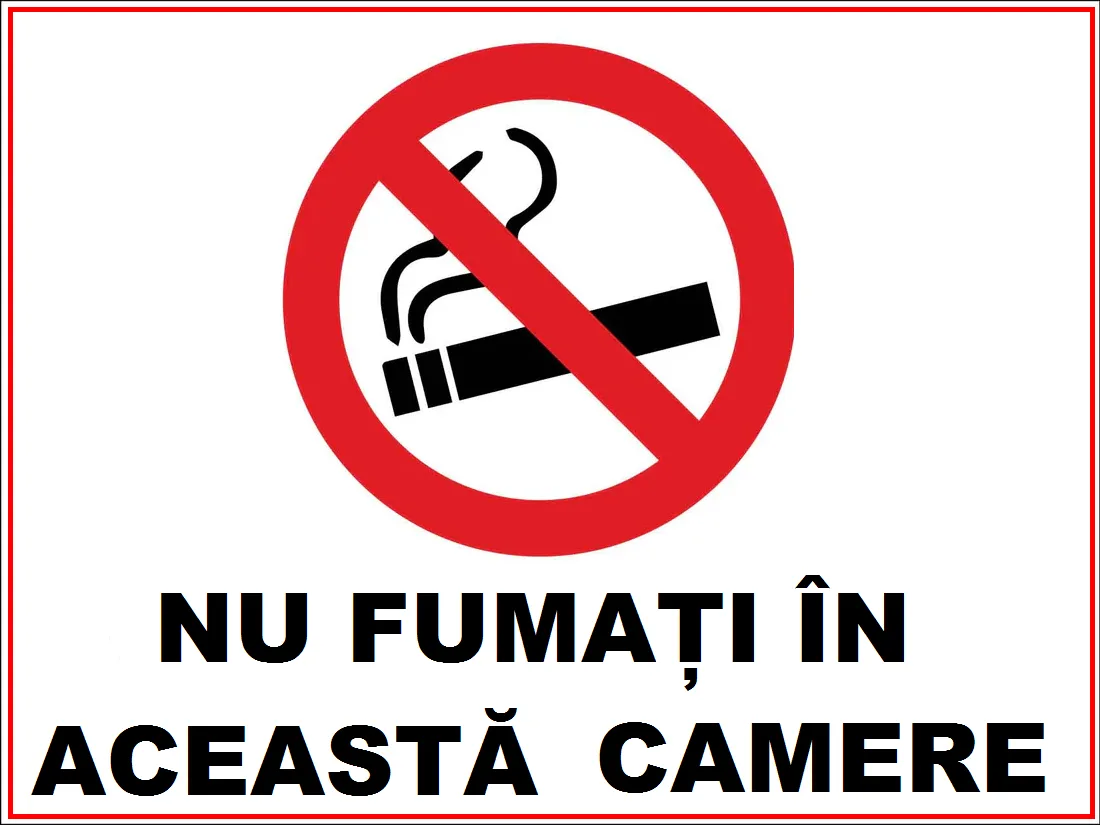 Placuta nu fumati in aceasta camera
