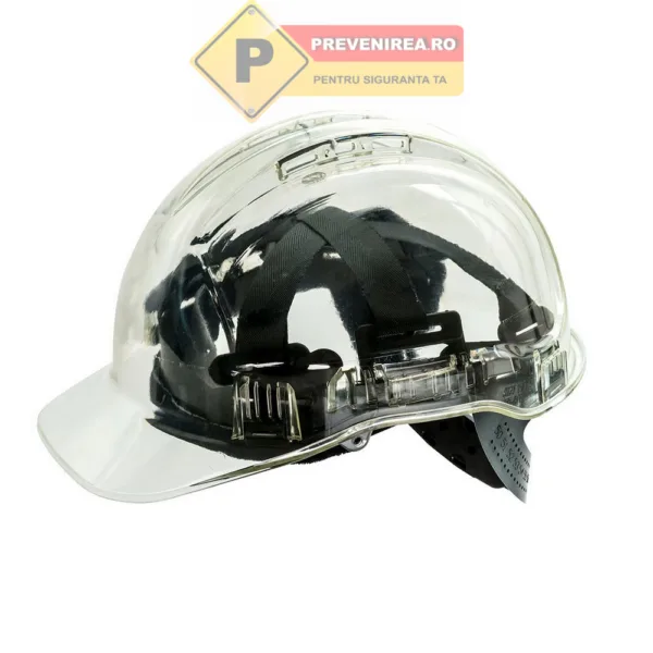 Casca de protecție ventilată albă - vizibilitate superioară, confort premium și protecție avansată
