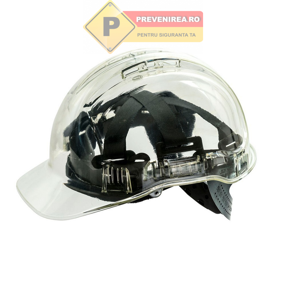Casca de protecție ventilată albă - vizibilitate superioară, confort premium și protecție avansată