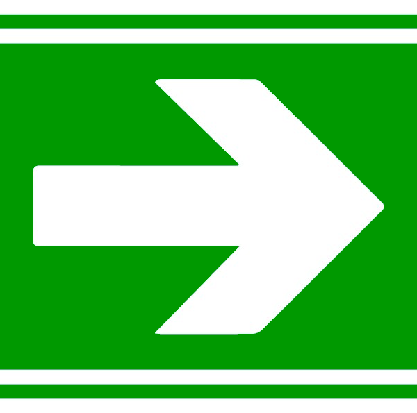 Indicator pentru salvare cu sageata