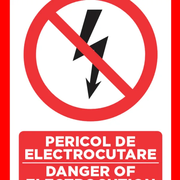 Placuta pericol de electrocutare danger of electrocution