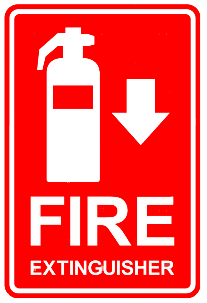Signs fire extinguisher