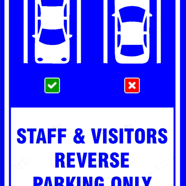 vehicle reverse parking awareness sign