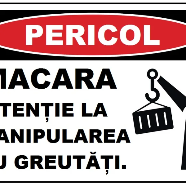 Placuta macara atentie la manipularea cu greutati