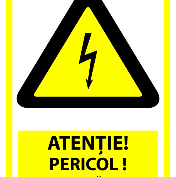 Indicator pentru atentie pericol se lucreaza pe linie