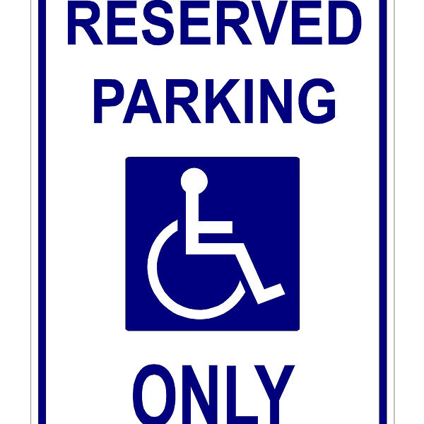 Reserved parking only sign