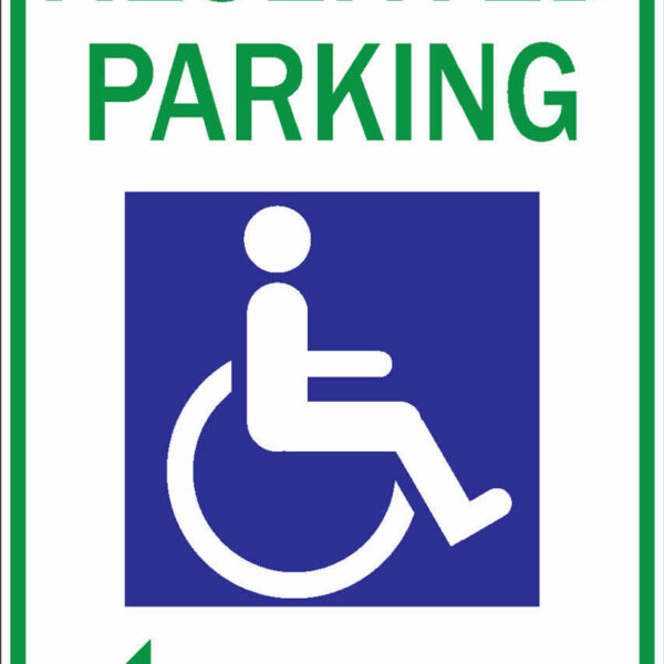 Reserved Handicapped Parking Sign