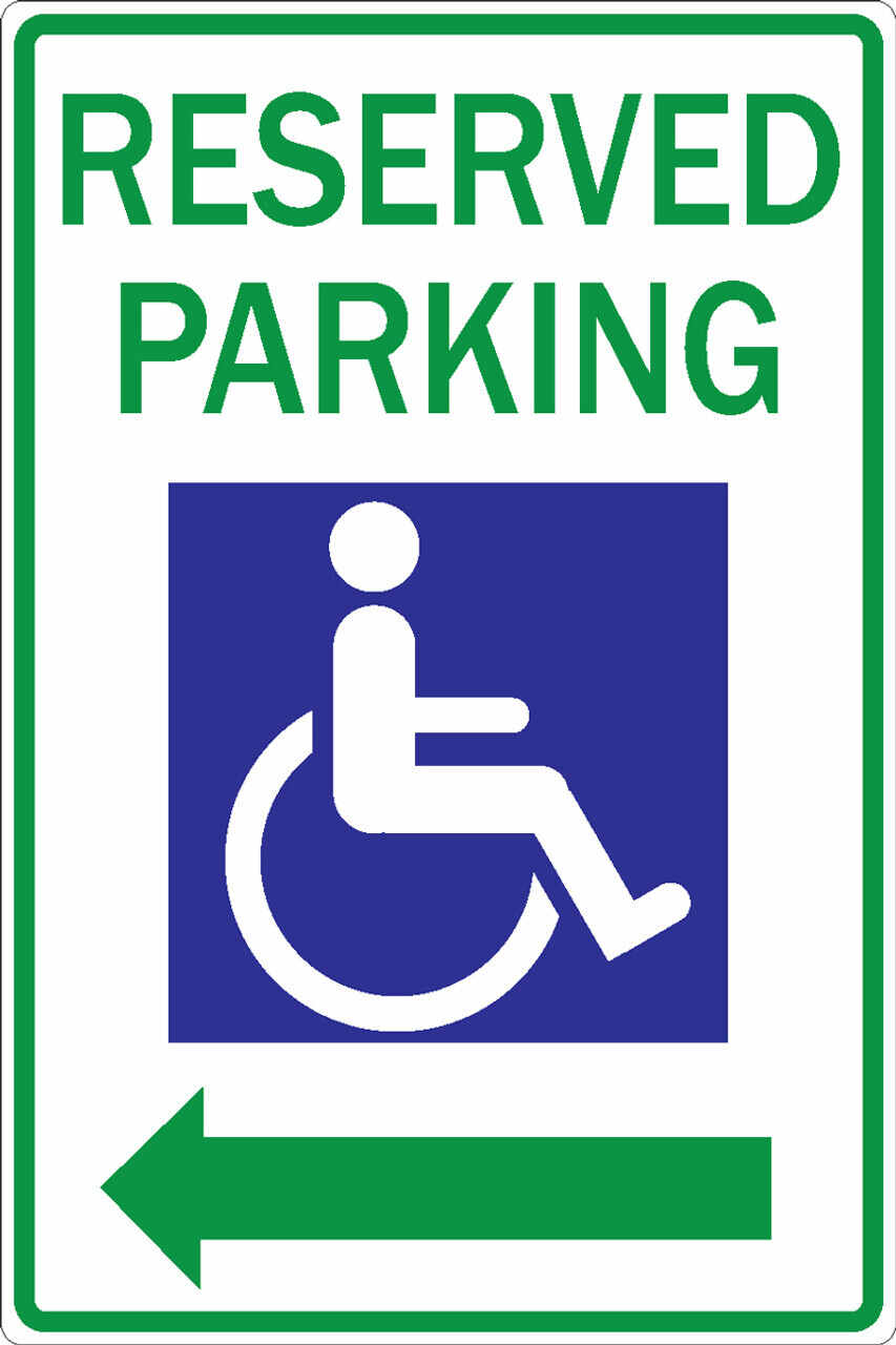 Reserved Handicapped Parking Sign