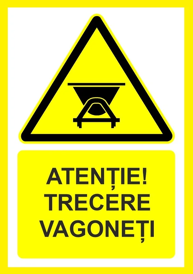 Placuta trecere vagoneti