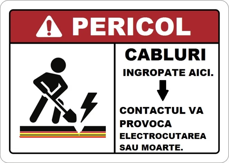 Placuta pentru cabluri ingropate