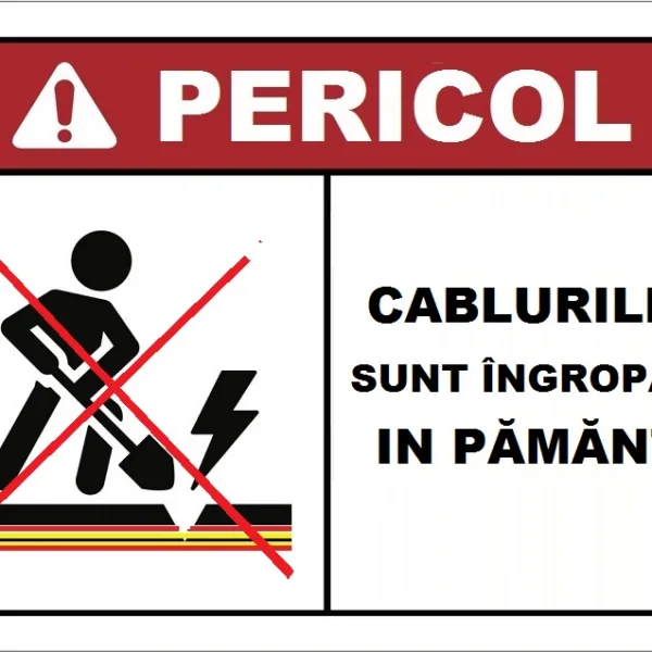 Placuta cablurile sunt ingropate in pamant