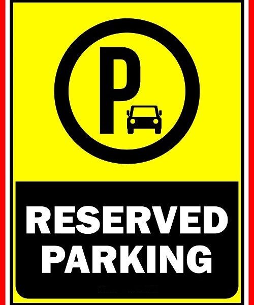 reserved parking sign personalized