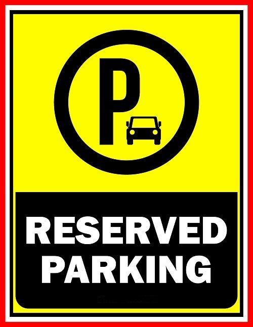 reserved parking sign personalized