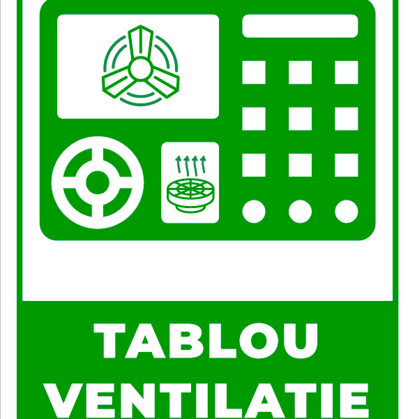 Semn pentru tablou ventilatie