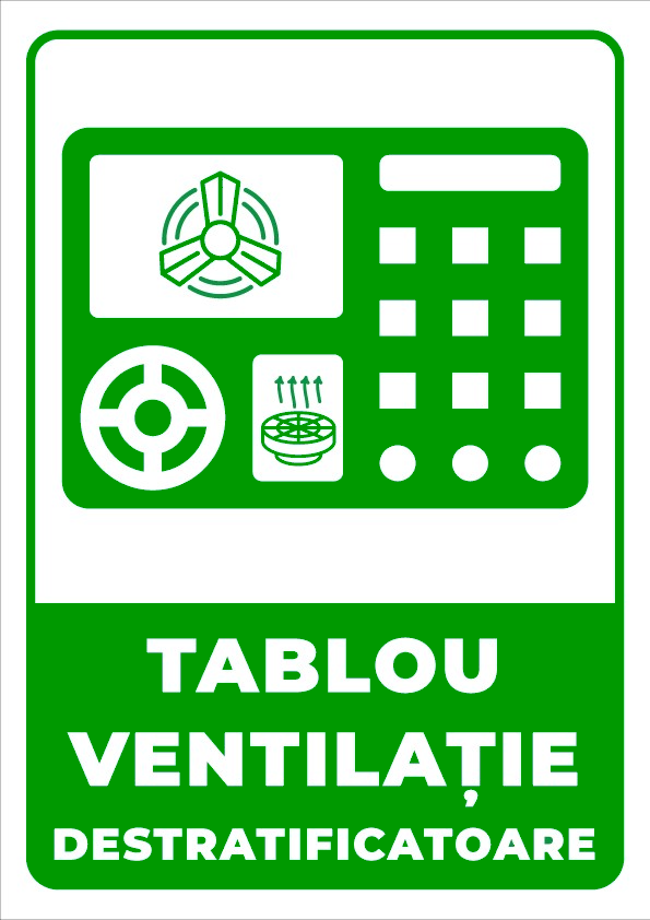 Semn pentru tablou ventilatie