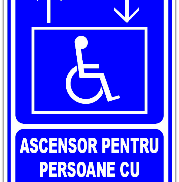 Semne pentru Ascensor și Lift Persoane cu Dizabilități